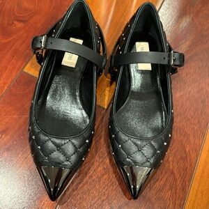 BRAND NEW Valentino Garavani black leather ballerina flats size 36.5